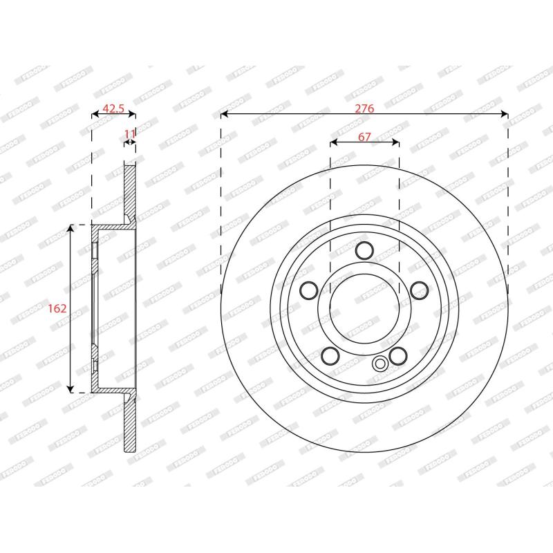 Jeu de 2 disques de frein avant FERODO DDF3024C - Visuel 1