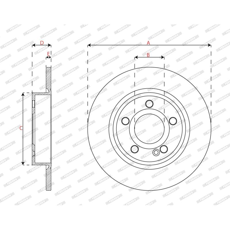 Jeu de 2 disques de frein avant FERODO DDF3024C - Visuel 2