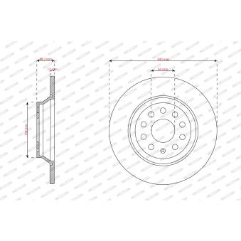 Jeu de 2 disques de frein avant FERODO DDF3169C