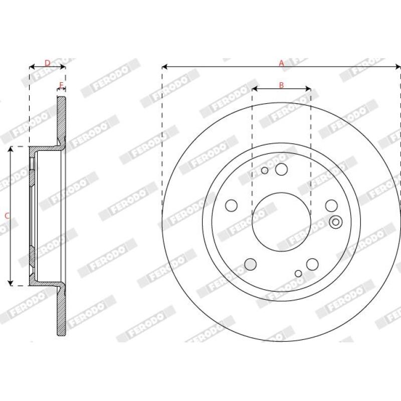 Jeu de 2 disques de frein avant FERODO DDF3179C - Visuel 2