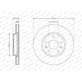 Jeu de 2 disques de frein avant FERODO DDF3208C
