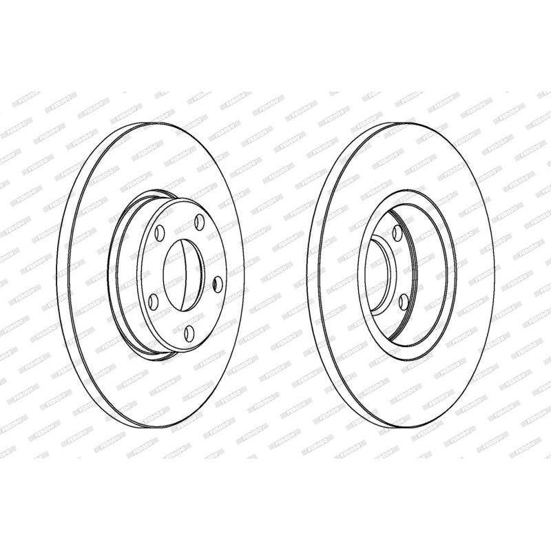 Jeu de 2 disques de frein avant FERODO DDF324 - Visuel 1