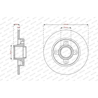 Jeu de 2 disques de frein avant FERODO DDF2929-1
