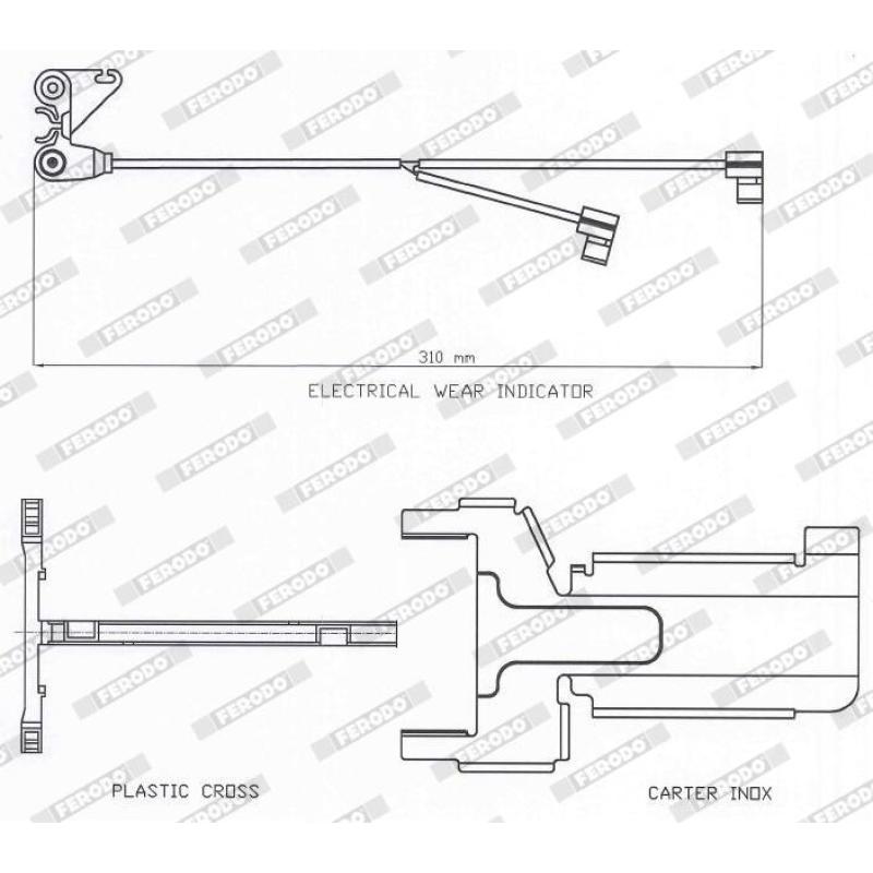 Contact d'avertissement, usure des plaquettes de frein FERODO FAI141 - Visuel 1