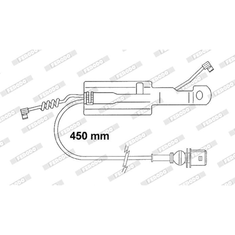 Contact d'avertissement, usure des plaquettes de frein FERODO FAI166 - Visuel 1
