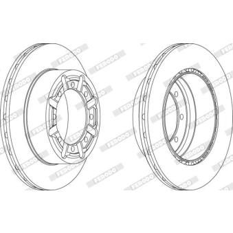 Jeu de 2 disques de frein arrière FERODO FCR340A