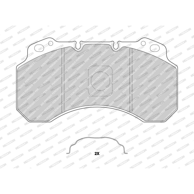 Jeu de 4 plaquettes de frein arrière FERODO FCV1159B - Visuel 1