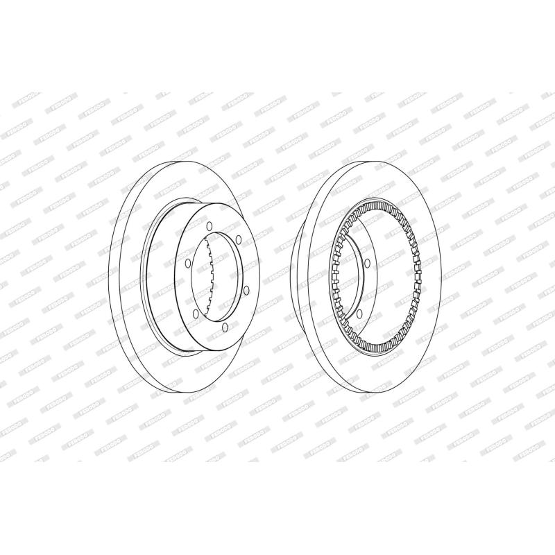 Jeu de 2 disques de frein arrière FERODO FCR369A - Visuel 1