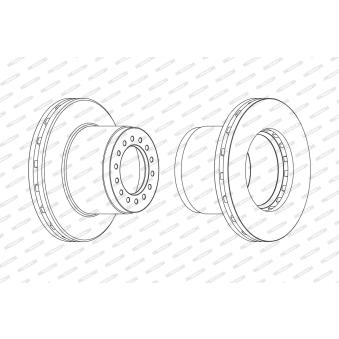 Jeu de 2 disques de frein avant FERODO FCR189A