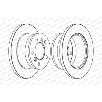 Jeu de 2 disques de frein arrière FERODO FCR229A