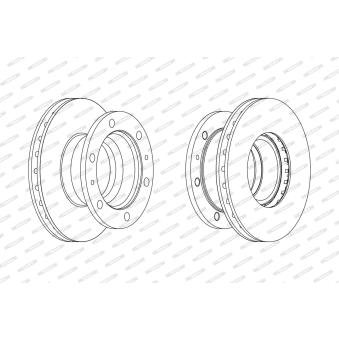 Jeu de 2 disques de frein avant FERODO FCR105A
