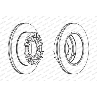 Jeu de 2 disques de frein arrière FERODO FCR140A