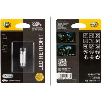 Ampoule, éclairage intérieur HELLA 8GL 178 560-561