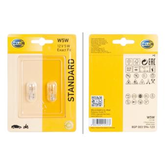 Ampoule, feu de stationnement/de position HELLA 8GP 003 594-123