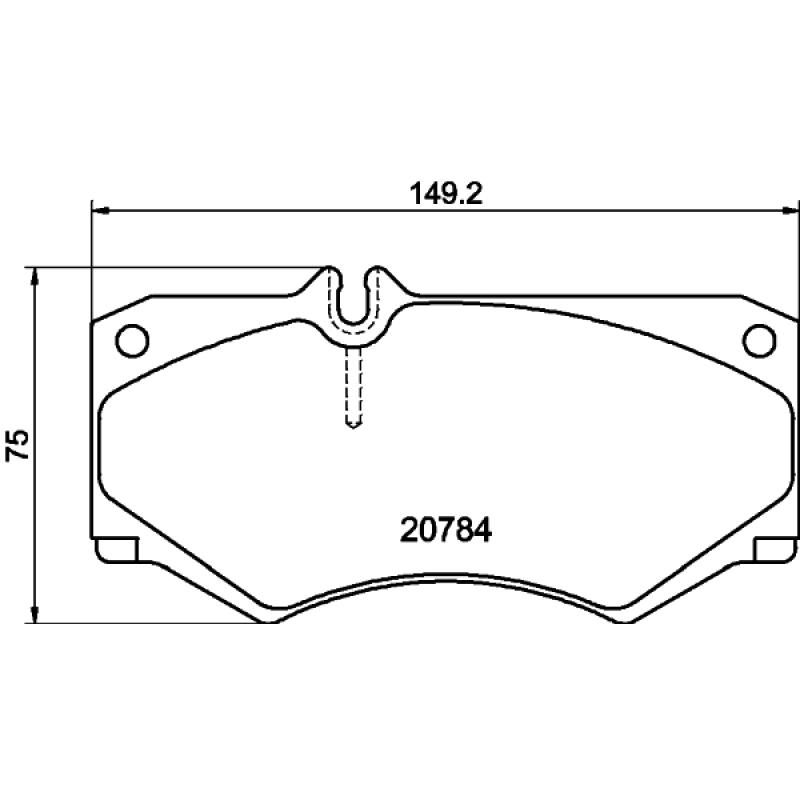 Jeu de 4 plaquettes de frein avant HELLA 8DB 355 006-061 - Visuel 3