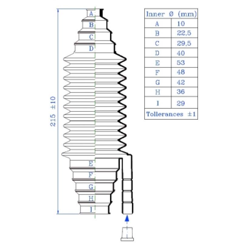 Joint-soufflet, direction universel SPIDAN 84278 - Visuel 1