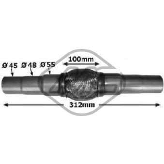Tuyau flexible, échappement Metalcaucho 02045