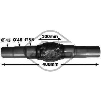 Tuyau flexible, échappement Metalcaucho 02046