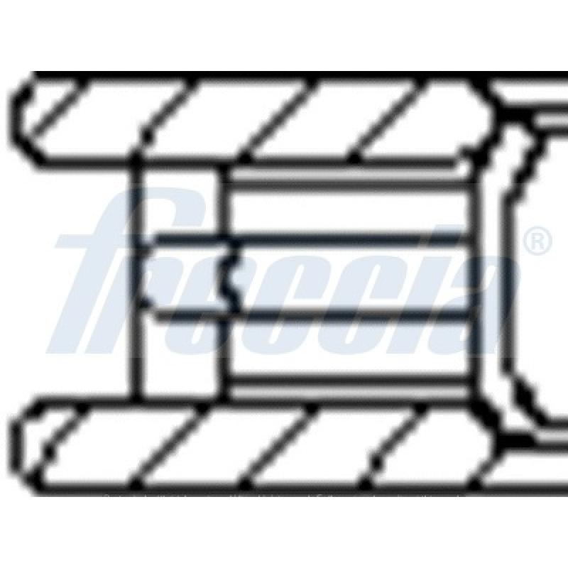 Jeu de segments de pistons FRECCIA FR10-216500 - Visuel 2