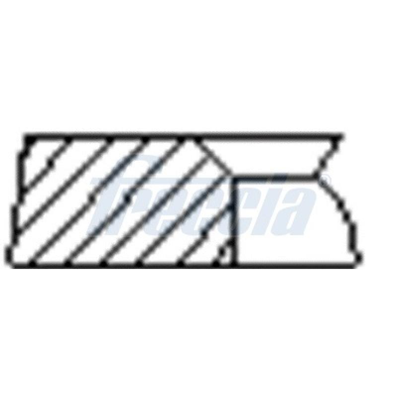 Jeu de segments de pistons FRECCIA FR10-204800 - Visuel 1