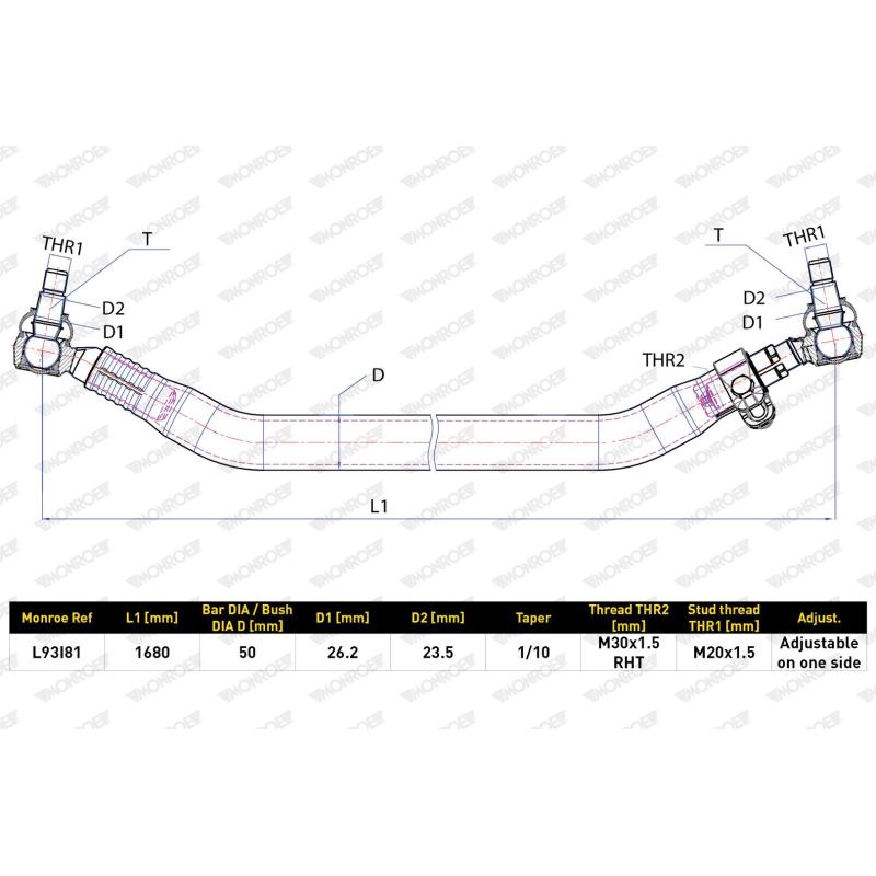 Barre de connexion MONROE L93I81 - Visuel 1