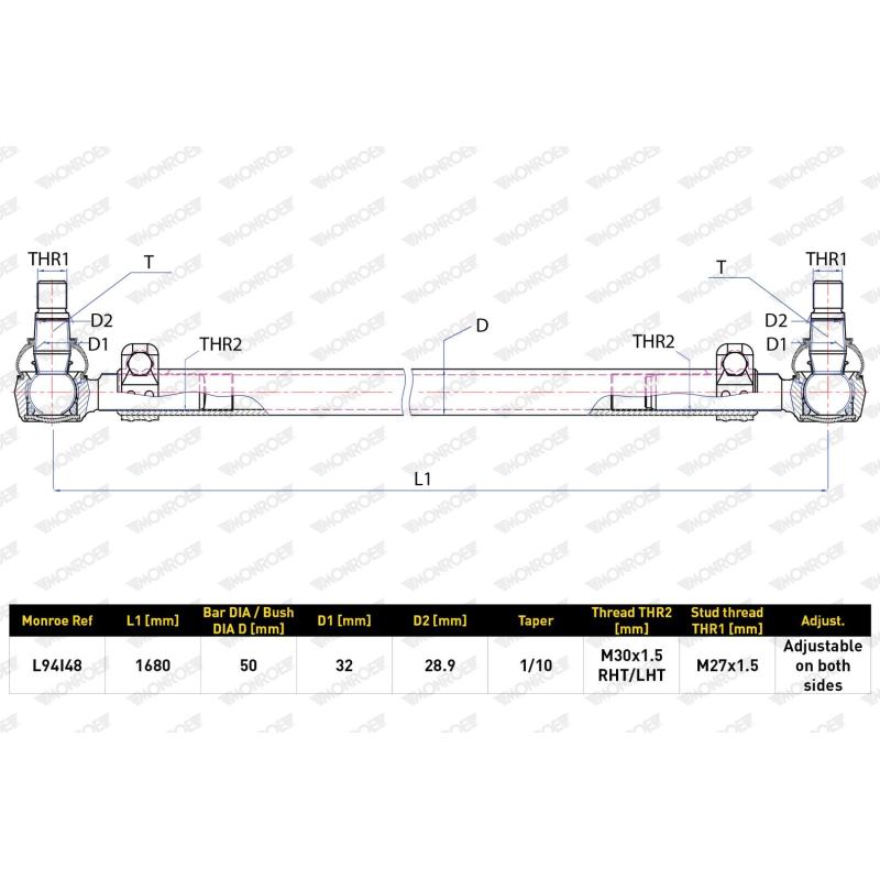 Barre de connexion MONROE L94I48 - Visuel 1