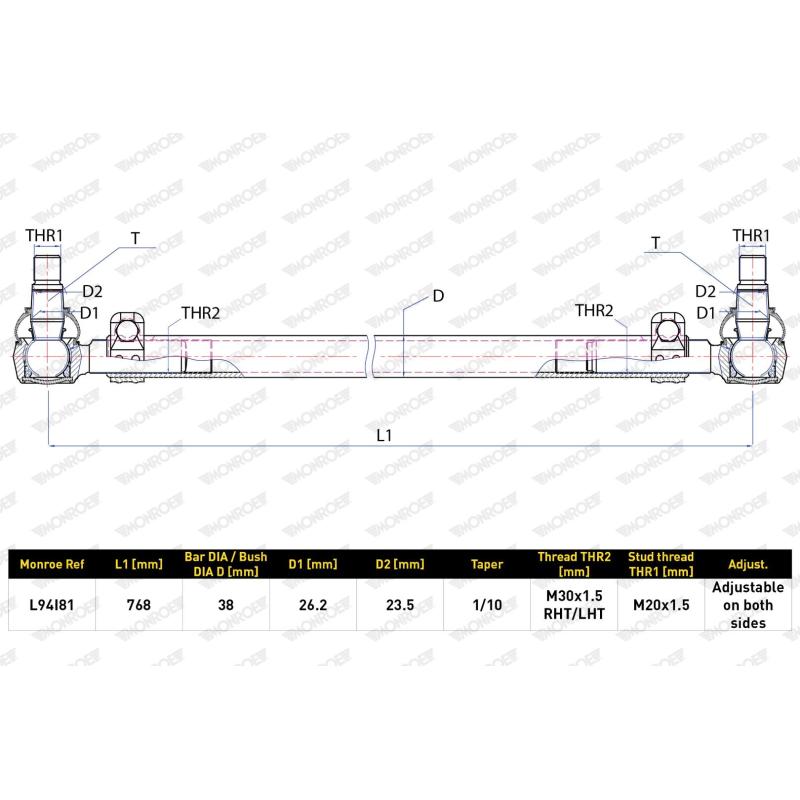 Barre de connexion MONROE L94I81 - Visuel 1