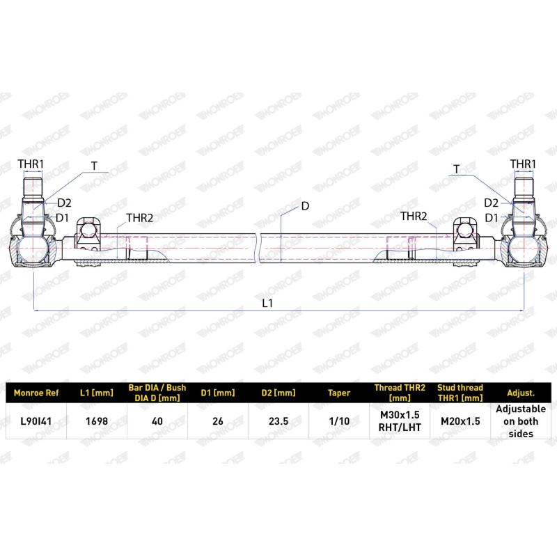 Barre de connexion MONROE L90I41 - Visuel 1