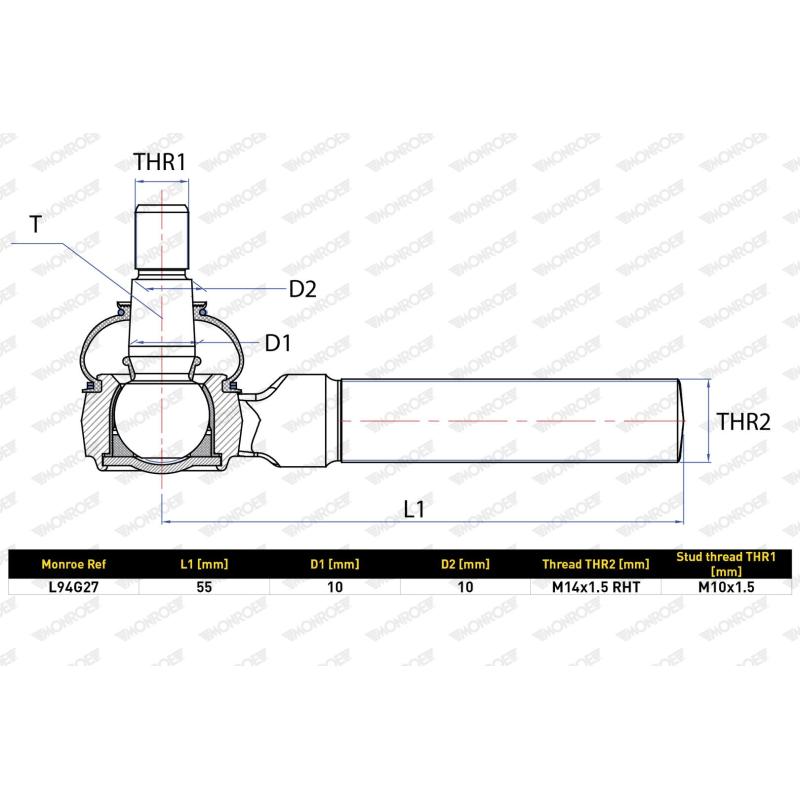 Rotule, tringlerie de commande MONROE L94G27 - Visuel 1