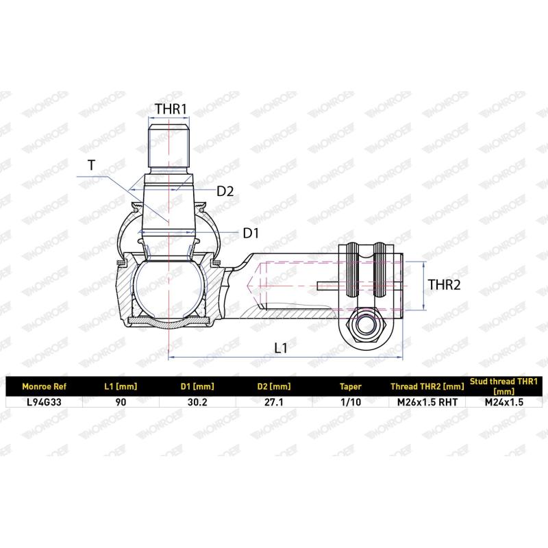Rotule de barre de connexion MONROE L94G33 - Visuel 1