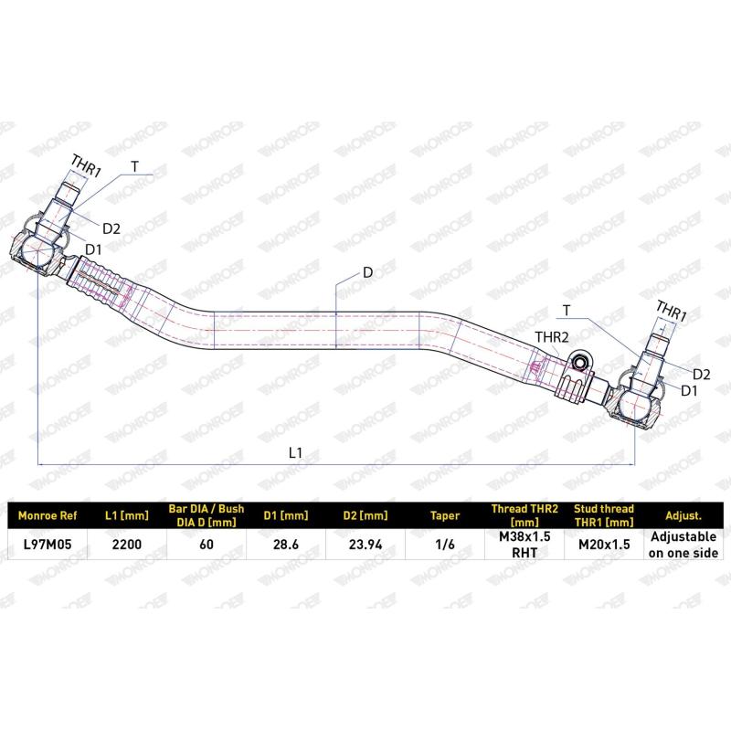 Barre de direction MONROE L97M05 - Visuel 1