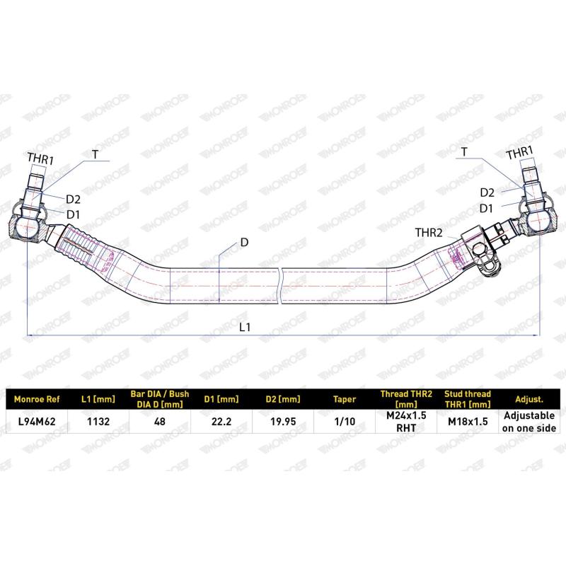 Barre de connexion MONROE L94M62 - Visuel 1