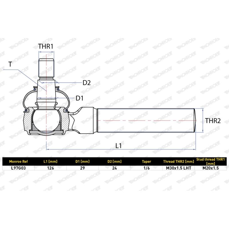 Rotule de barre de connexion MONROE L97G03 - Visuel 1