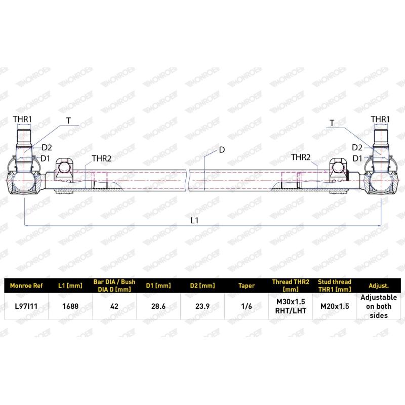 Barre de connexion MONROE L97I11 - Visuel 1