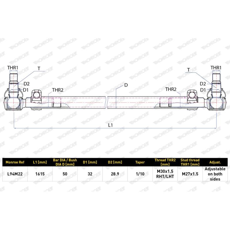 Barre de connexion MONROE L94M22 - Visuel 1