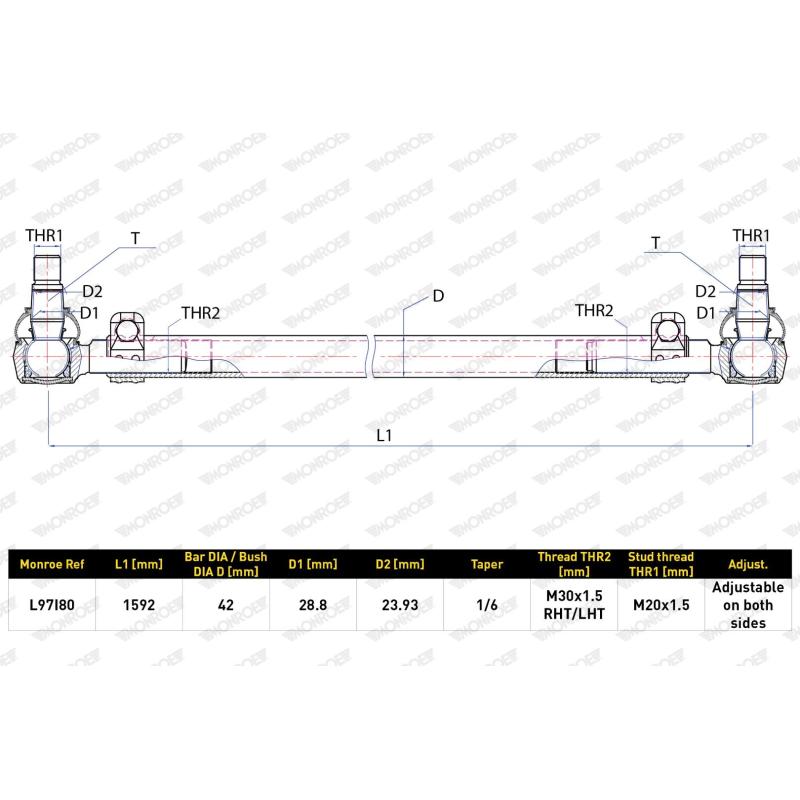 Barre de connexion MONROE L97I80 - Visuel 1