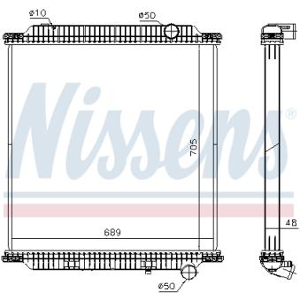 Radiateur, refroidissement du moteur NISSENS 654760