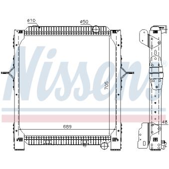 Radiateur, refroidissement du moteur NISSENS 65476