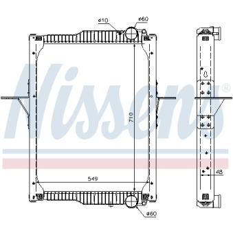 Radiateur, refroidissement du moteur NISSENS 65475