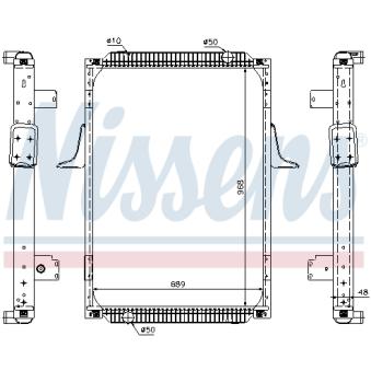 Radiateur, refroidissement du moteur NISSENS 67244A