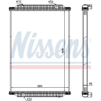 Radiateur, refroidissement du moteur NISSENS 672440
