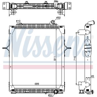Radiateur, refroidissement du moteur NISSENS 67206