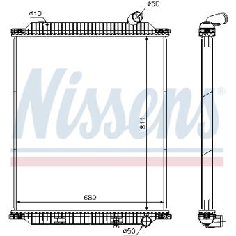Radiateur, refroidissement du moteur NISSENS 672060