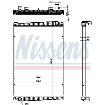 Radiateur, refroidissement du moteur NISSENS 67193