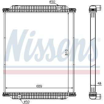 Radiateur, refroidissement du moteur NISSENS 67218