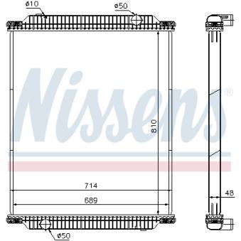 Radiateur, refroidissement du moteur NISSENS 672570