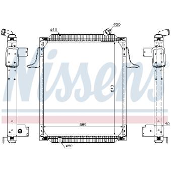 Radiateur, refroidissement du moteur NISSENS 67245