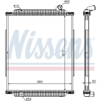 Radiateur, refroidissement du moteur NISSENS