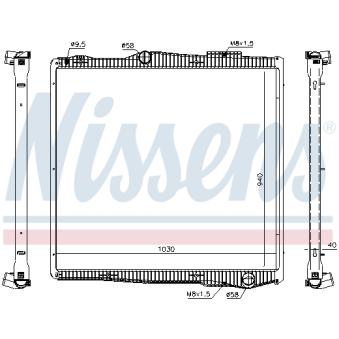 Radiateur, refroidissement du moteur NISSENS 67290