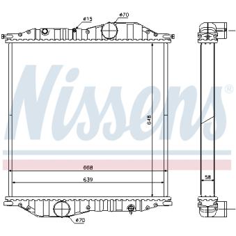 Radiateur, refroidissement du moteur NISSENS